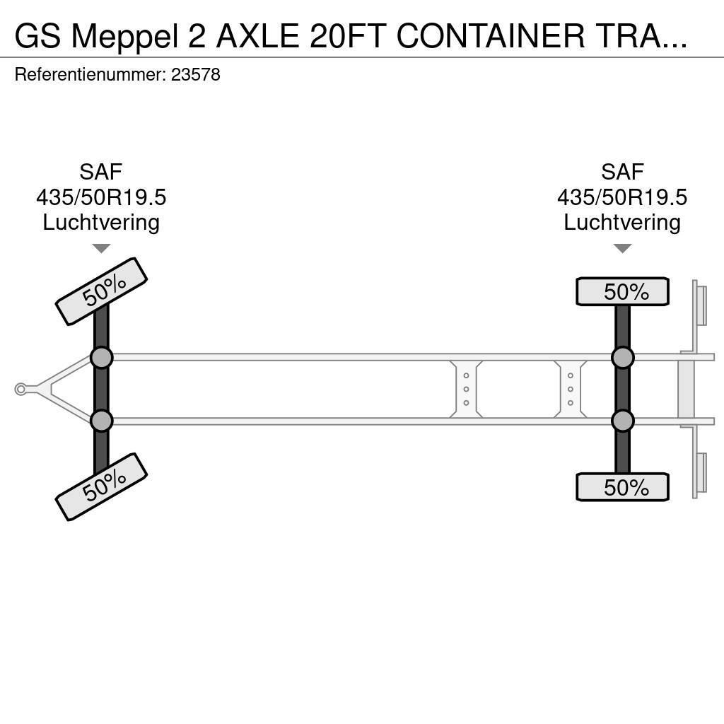 GS Meppel 2 AXLE 20FT CONTAINER TRANSPORT TRAILER Kontejnerové přívěsy