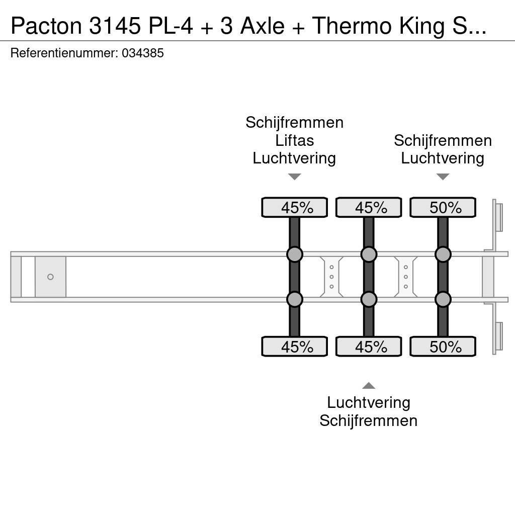Pacton 3145 PL-4 + 3 Axle + Thermo King SMX SR Chladírenské návěsy