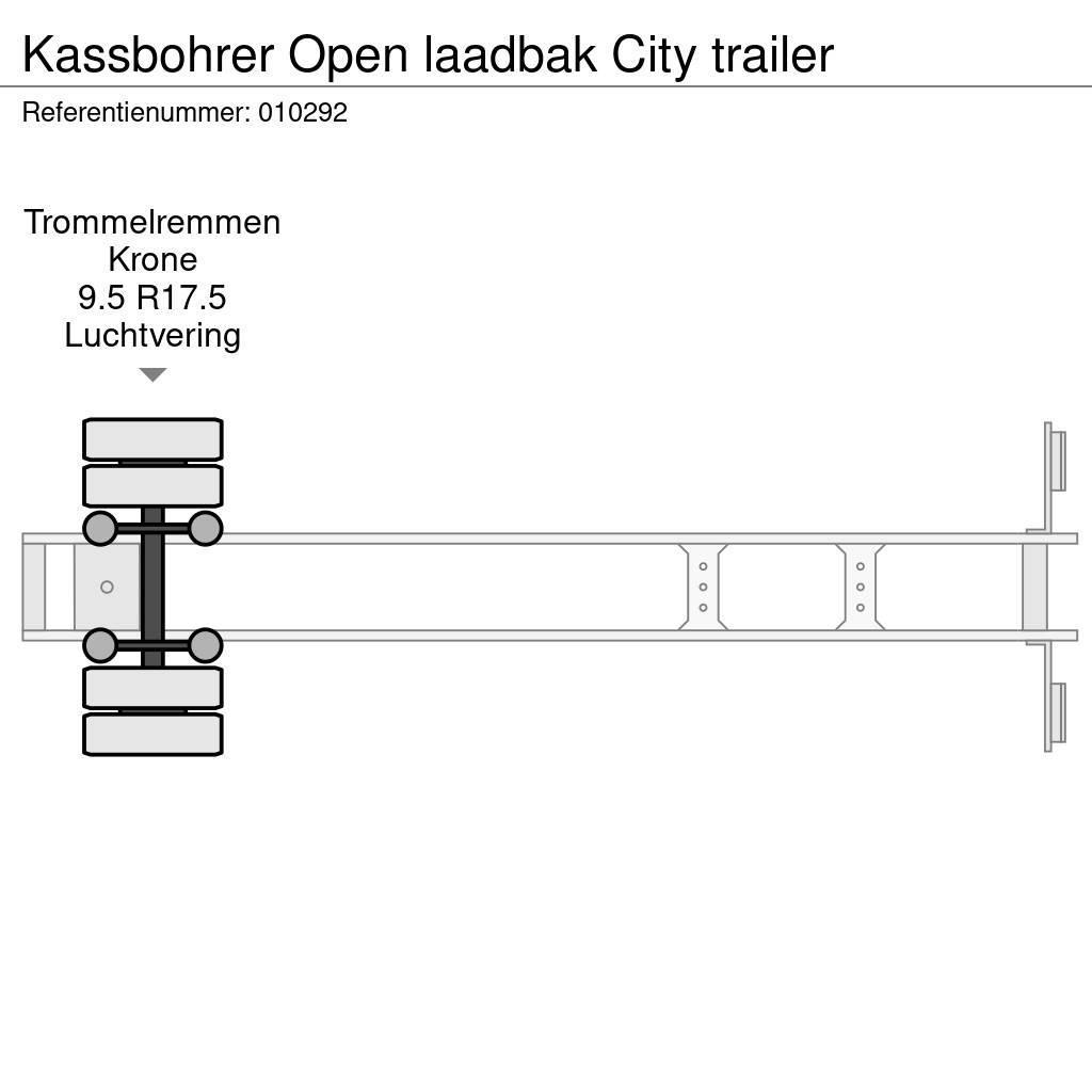 Kässbohrer Open laadbak City trailer Valníkové návěsy/Návěsy se sklápěcími bočnicemi