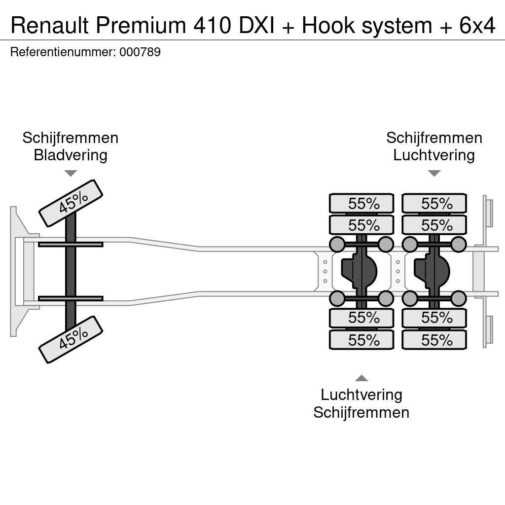 Renault Premium 410 DXI + Hook system + 6x4 Hákový nosič kontejnerů