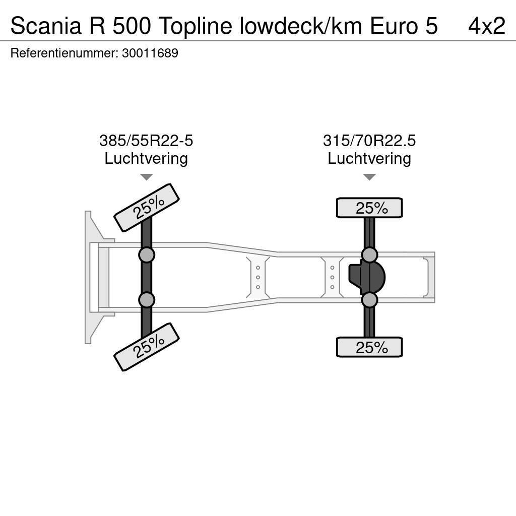 Scania R 500 Topline lowdeck/km Euro 5 Tahače