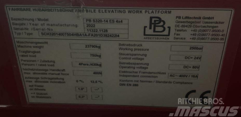 PB S320-14 4x4, high rack lift, 32m,like Holland Lift Nůžková zvedací plošina