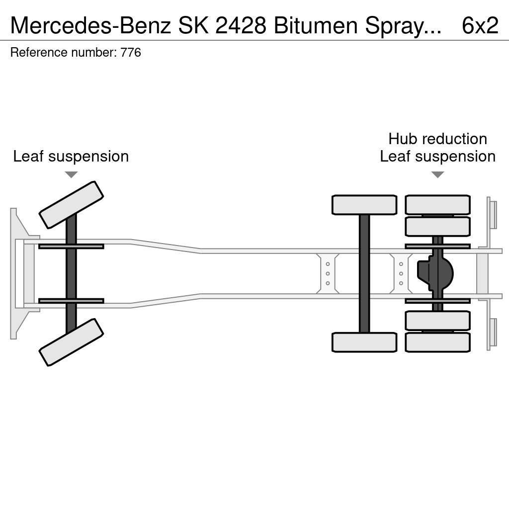 Mercedes-Benz SK 2428 Bitumen Sprayer 11.000L Good Condition Rozstřikovače asfaltu