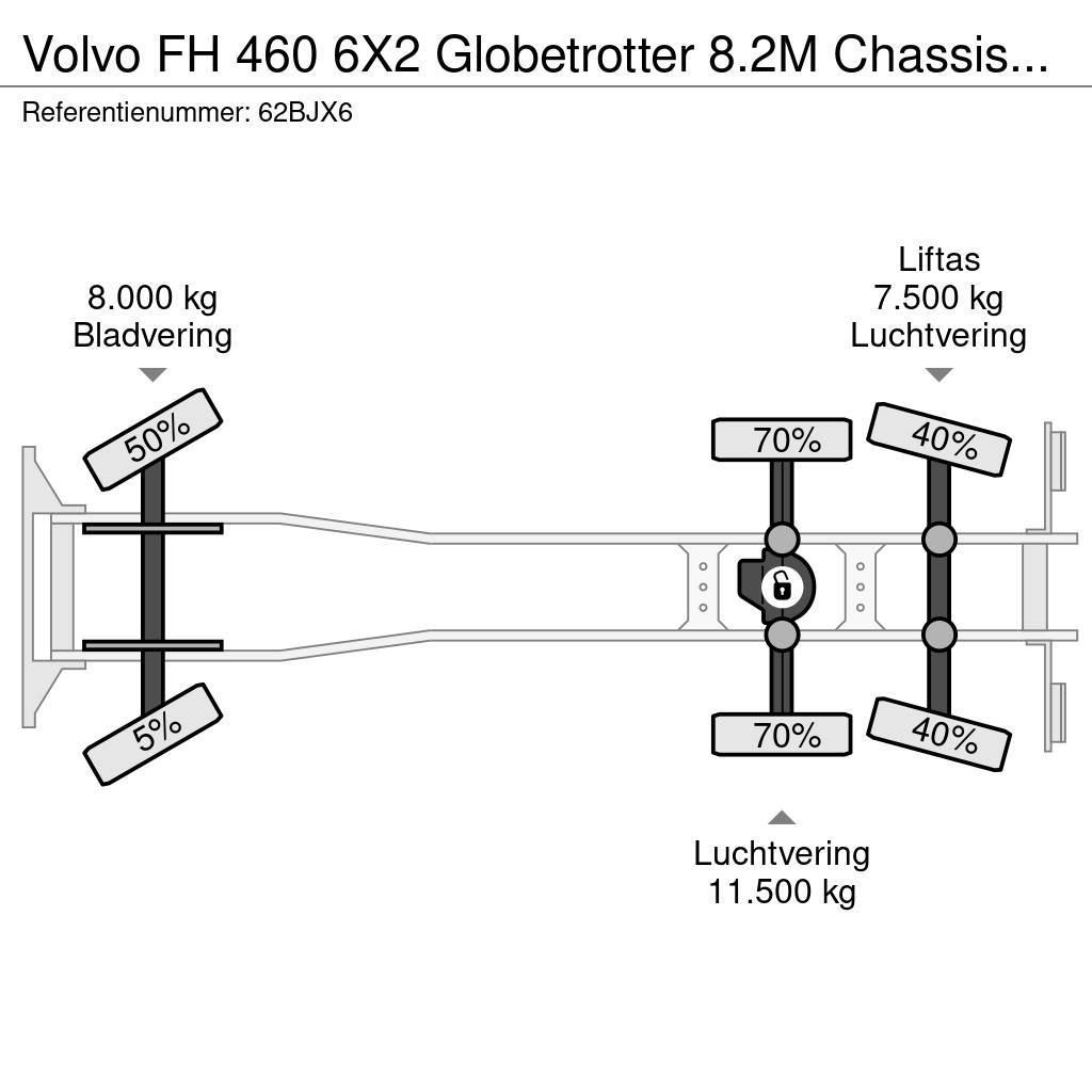 Volvo FH 460 6X2 Globetrotter 8.2M Chassis Xenon NL Truc Nákladní vozidlo bez nástavby