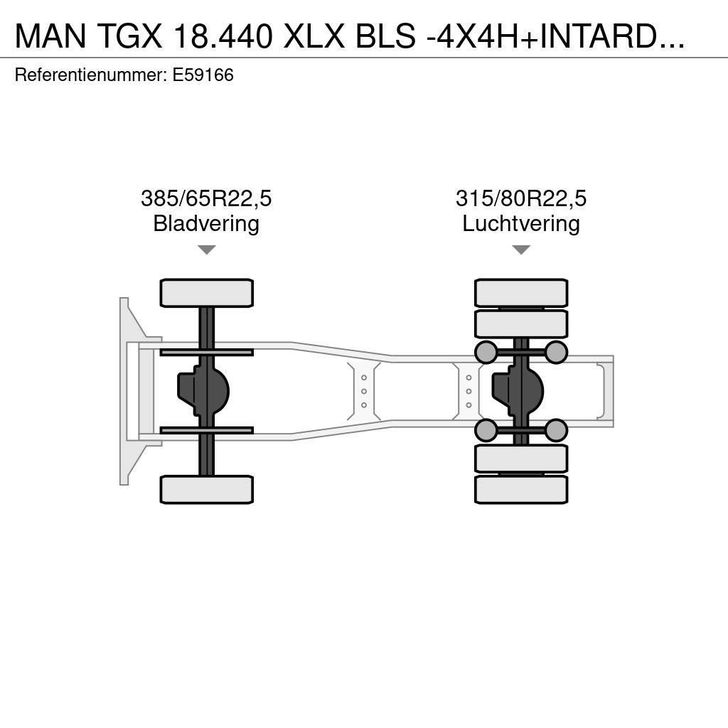 MAN TGX 18.440 XLX BLS -4X4H+INTARDER+HYDR. Tahače