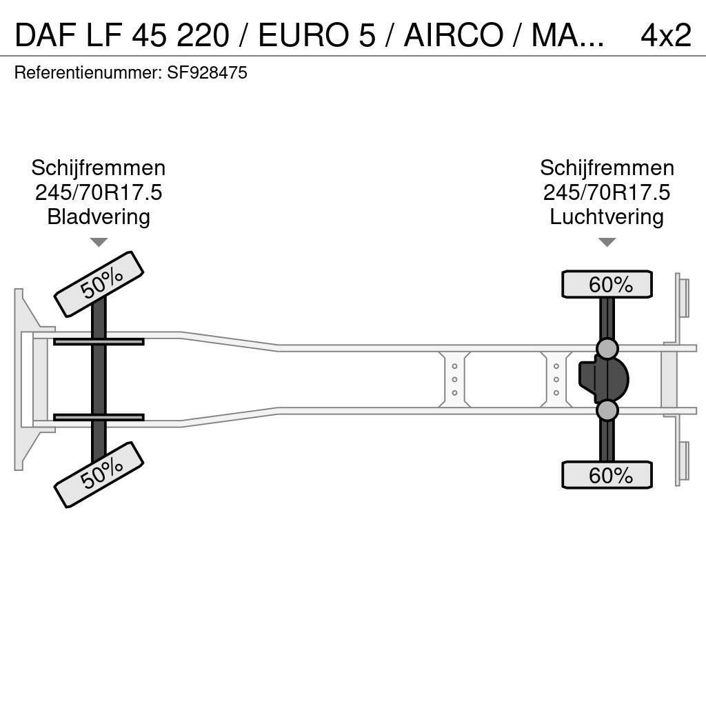 DAF LF 45 220 / EURO 5 / AIRCO / MANUEL / DHOLLANDIA 2 Zaplachtované vozy