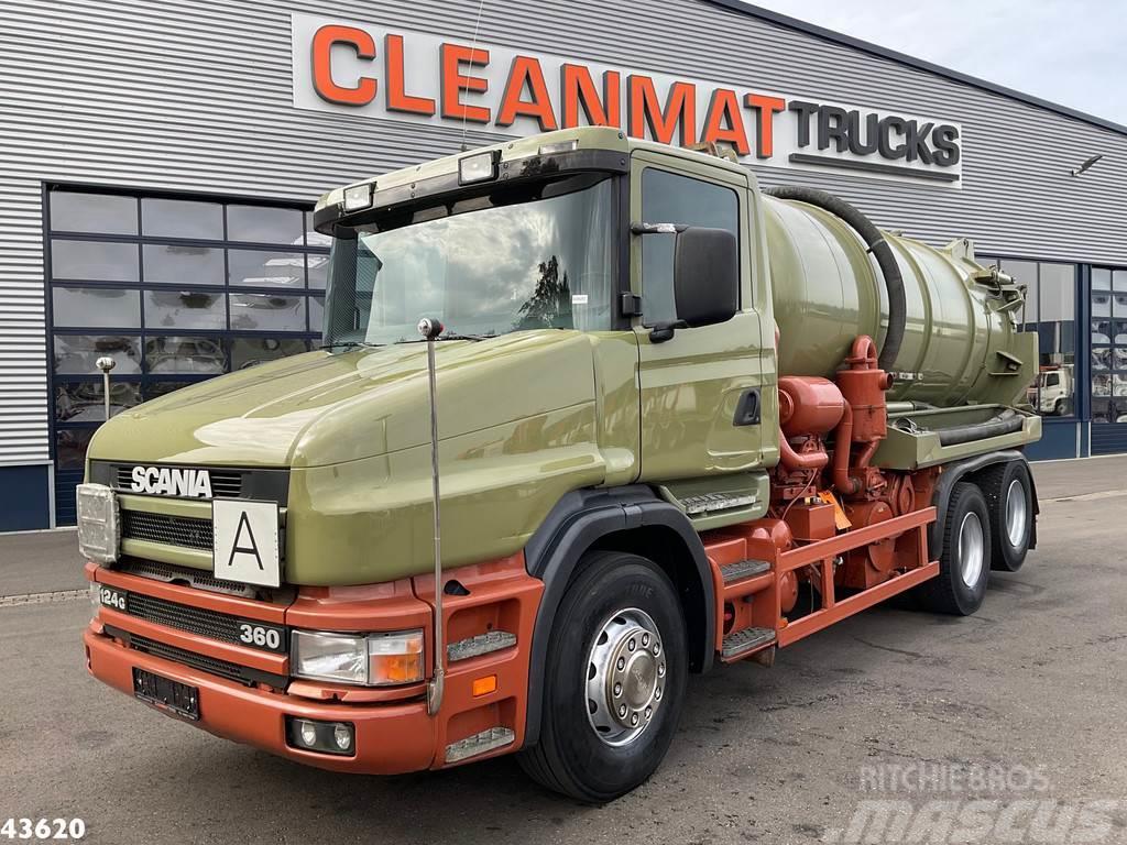 Scania T 124 Euro 2 Manual Assmann Saug aufbau 13m³ Kombinované/Čerpací cisterny
