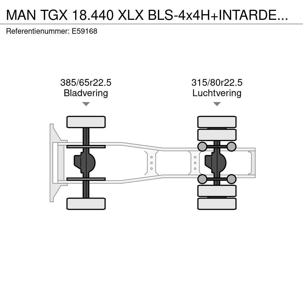 MAN TGX 18.440 XLX BLS-4x4H+INTARDER+HYDR. Tahače