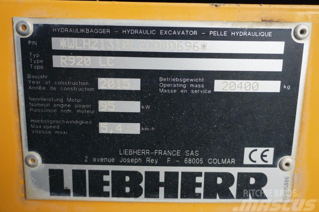Liebherr R 920 LC Pásová rýpadla