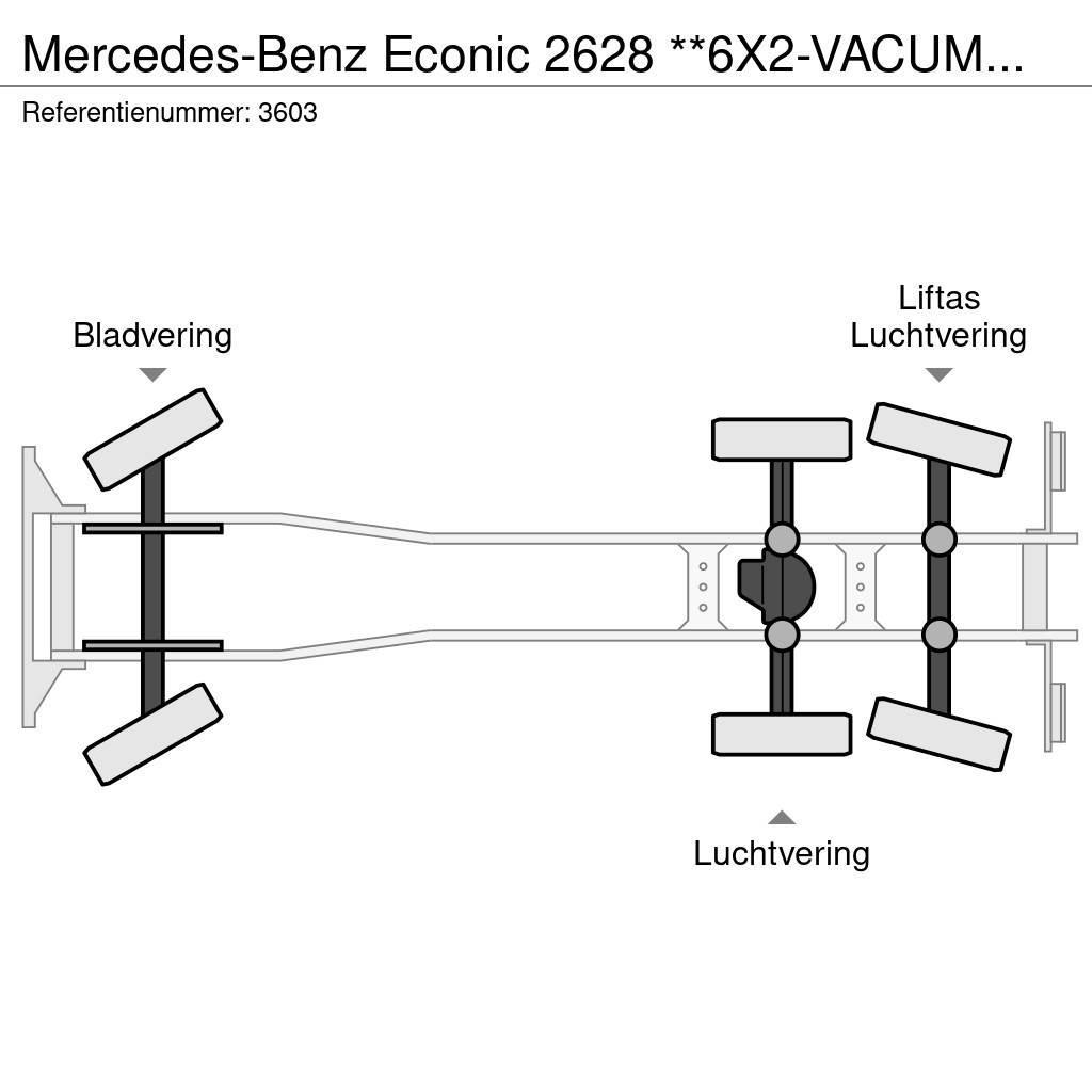 Mercedes-Benz Econic 2628 **6X2-VACUMTRUCK-HYDROCUREUR** Kombinované/Čerpací cisterny