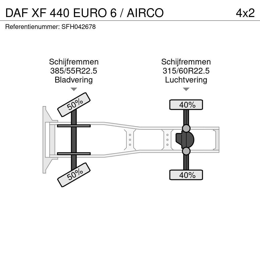 DAF XF 440 EURO 6 / AIRCO Tahače