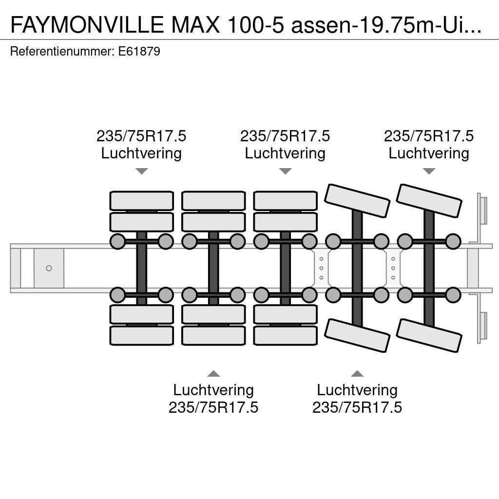 Faymonville MAX 100-5 assen-19.75m-Uitschuifbaar/extensible/ex Podvalníkové návěsy