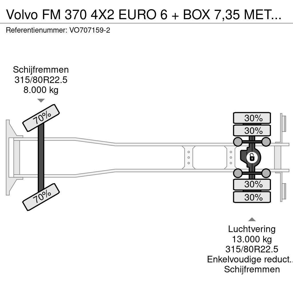 Volvo FM 370 4X2 EURO 6 + BOX 7,35 METER + CARGOLIFT ZEP Skříňová nástavba