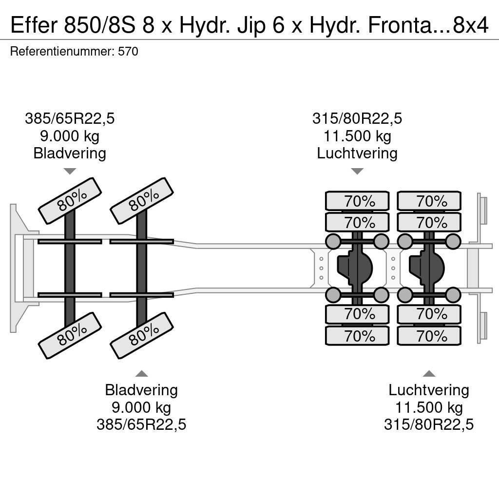 Effer 850/8S 8 x Hydr. Jip 6 x Hydr. Frontabstutzung Vol Univerzální terénní jeřáby