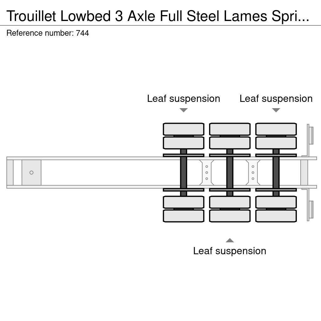 Trouillet Lowbed 3 Axle Full Steel Lames Spring Suspension 1 Podvalníkové návěsy