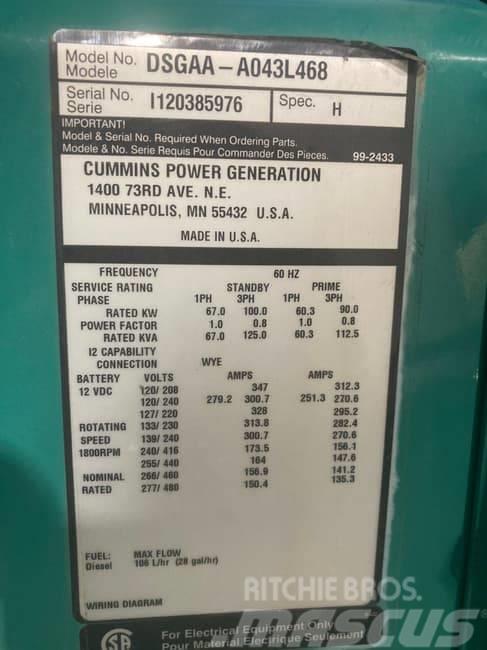 Cummins 105kW Naftové generátory
