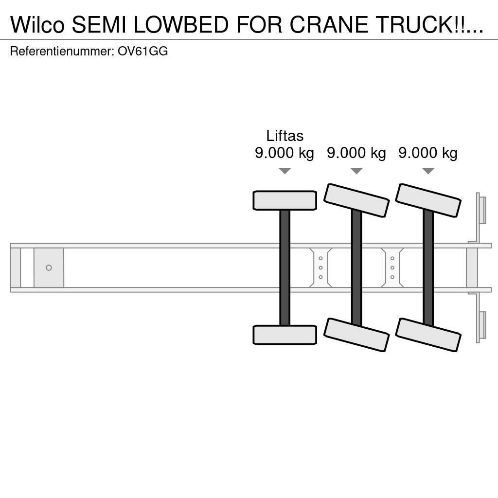 Wilco SEMI LOWBED FOR CRANE TRUCK!!2x steering axle Podvalníkové návěsy