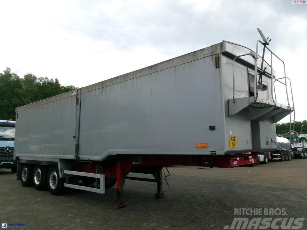 Wilcox Tipper trailer alu 52 m3 + tarpaulin Sklápěcí návěsy