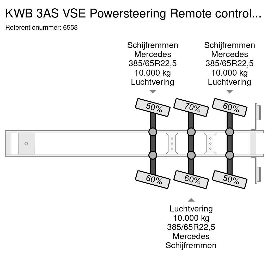  Kwb 3AS VSE Powersteering Remote controlled telesk Valníkové návěsy/Návěsy se sklápěcími bočnicemi