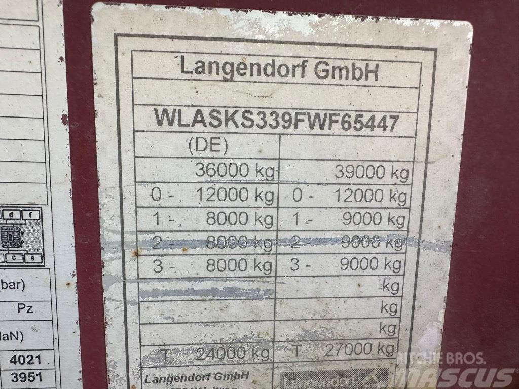 Langendorf 3 akselinen kippipuoliperävaunu Sklápěcí návěsy