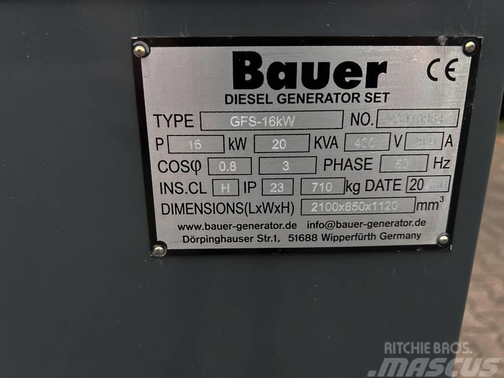Bauer GFS 20 KVA Naftové generátory