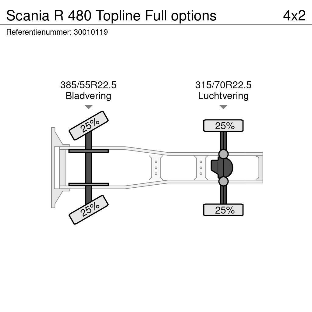 Scania R 480 Topline Full options Tahače