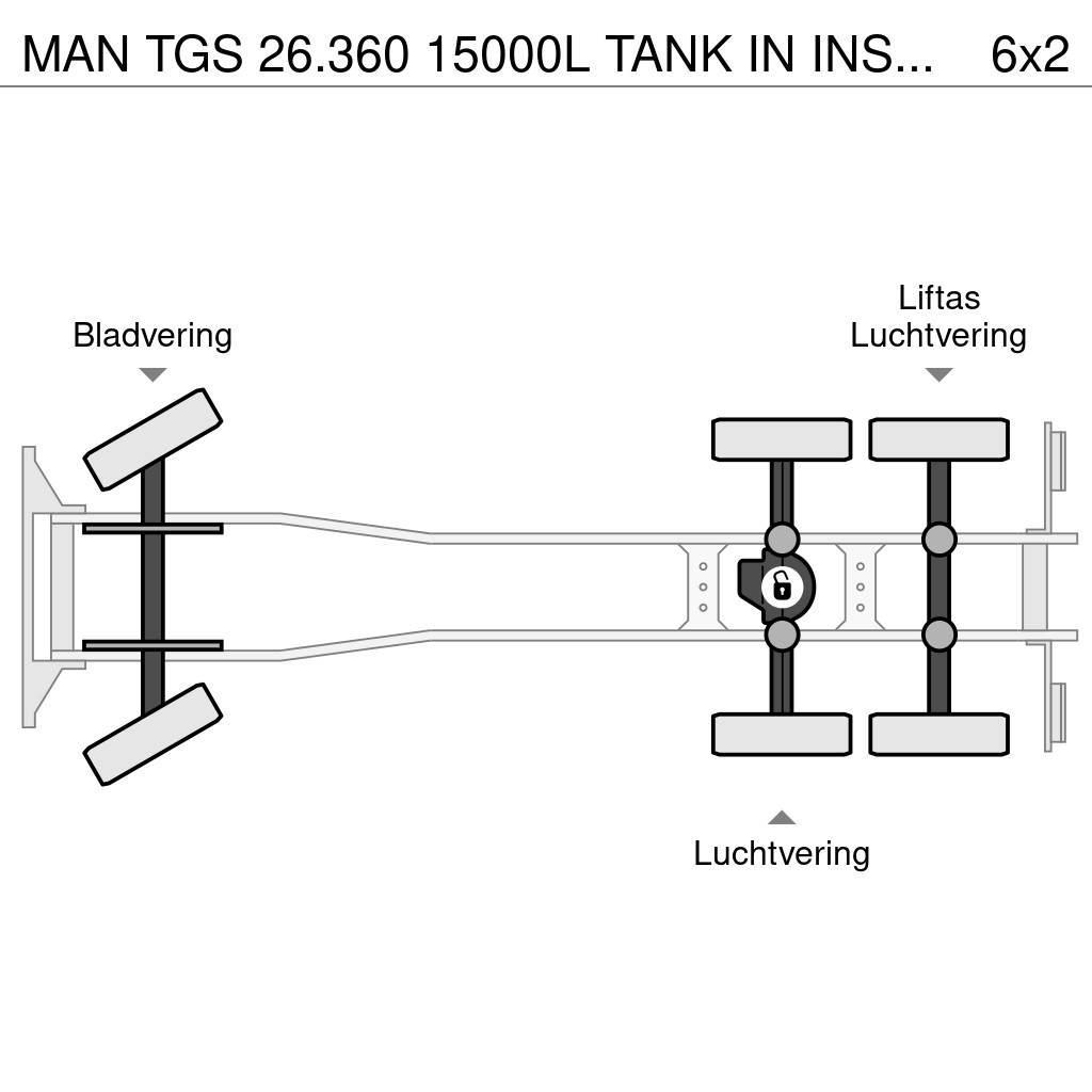 MAN TGS 26.360 15000L TANK IN INSULATED STAINLESS STEE Cisternové vozy