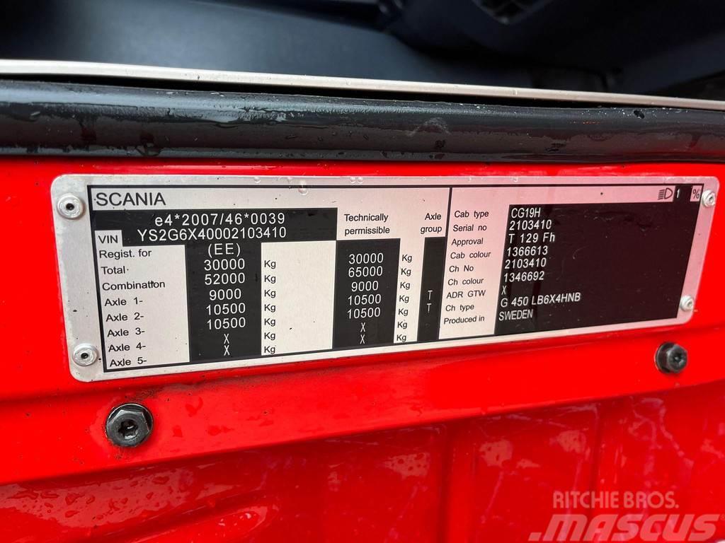 Scania G 450 6x4 9 TON FRONT AXLE / PTO Nákladní vozidlo bez nástavby