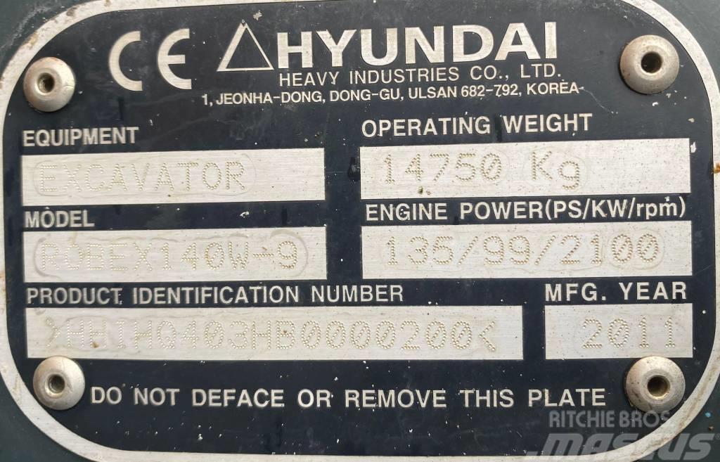 Hyundai Robex 140 W-9 Kolová rýpadla