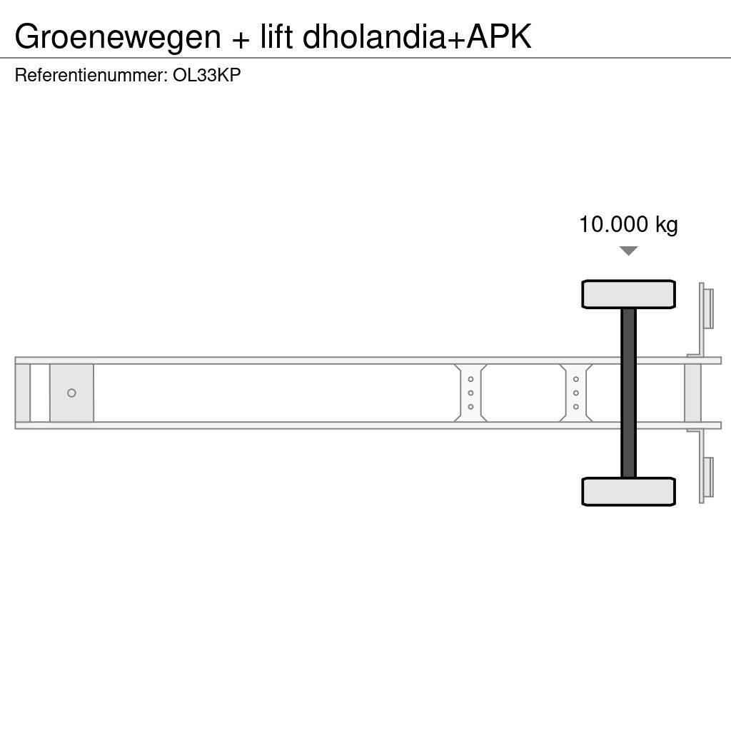 Groenewegen + lift dholandia+APK Skříňové návěsy