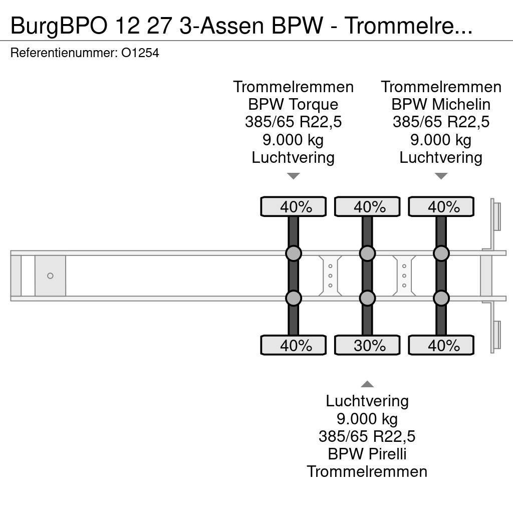 Burg BPO 12 27 3-Assen BPW - Trommelremmen - ADR 20-30F Kontejnerové návěsy
