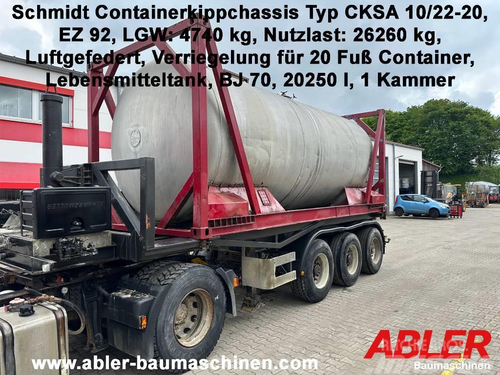 Schmidt CKSA 10/22-20 Containerkippchassis mit Tank Kontejnerové návěsy