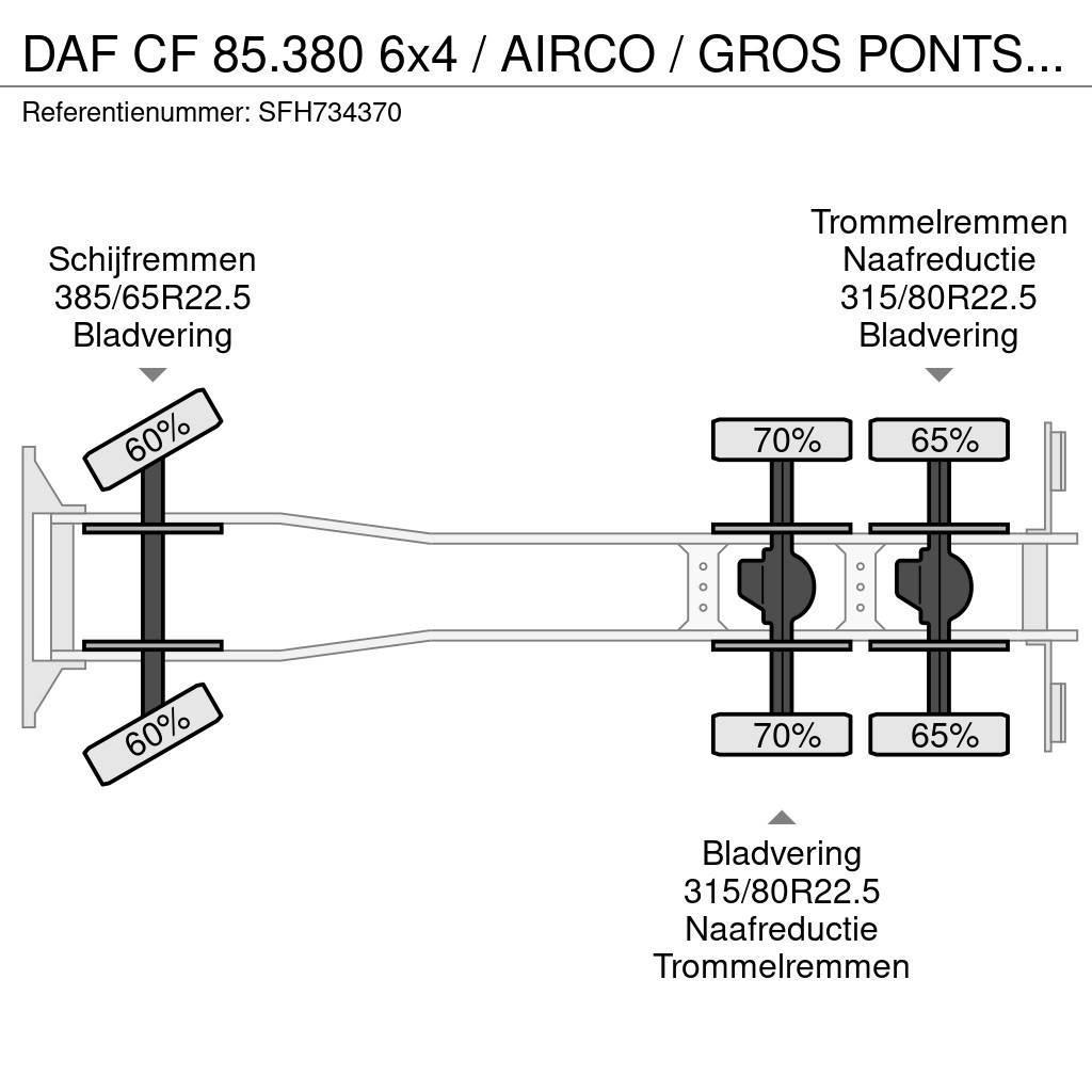 DAF CF 85.380 6x4 / AIRCO / GROS PONTS - BIG AXLES / L Sklápěče