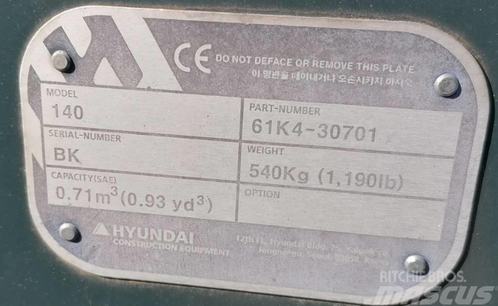 Hyundai 0.7m3_HX140 Lopaty
