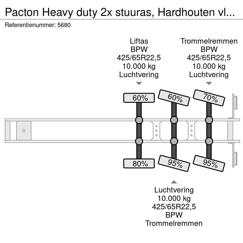 Pacton Heavy duty 2x stuuras, Hardhouten vloer, Ronggaten Valníkové návěsy/Návěsy se sklápěcími bočnicemi