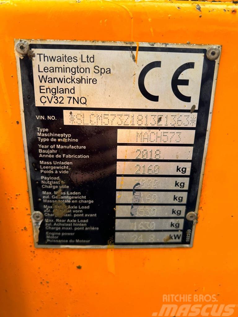 Thwaites 3 Tonne Swivel Skip Dumper MACH573 ton Vyklápěcí dempry