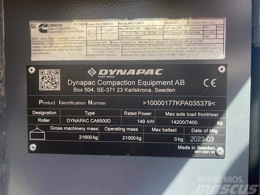 Dynapac CA 6500 D Tahačové válce