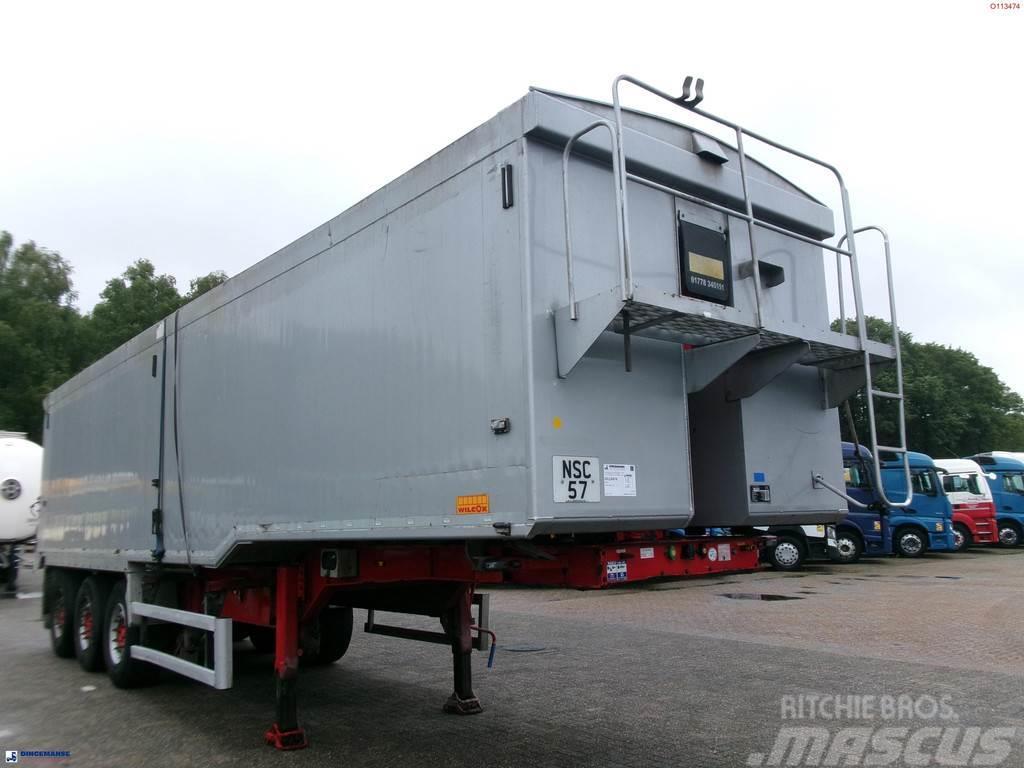 Wilcox Tipper trailer alu 55 m3 + tarpaulin Sklápěcí návěsy