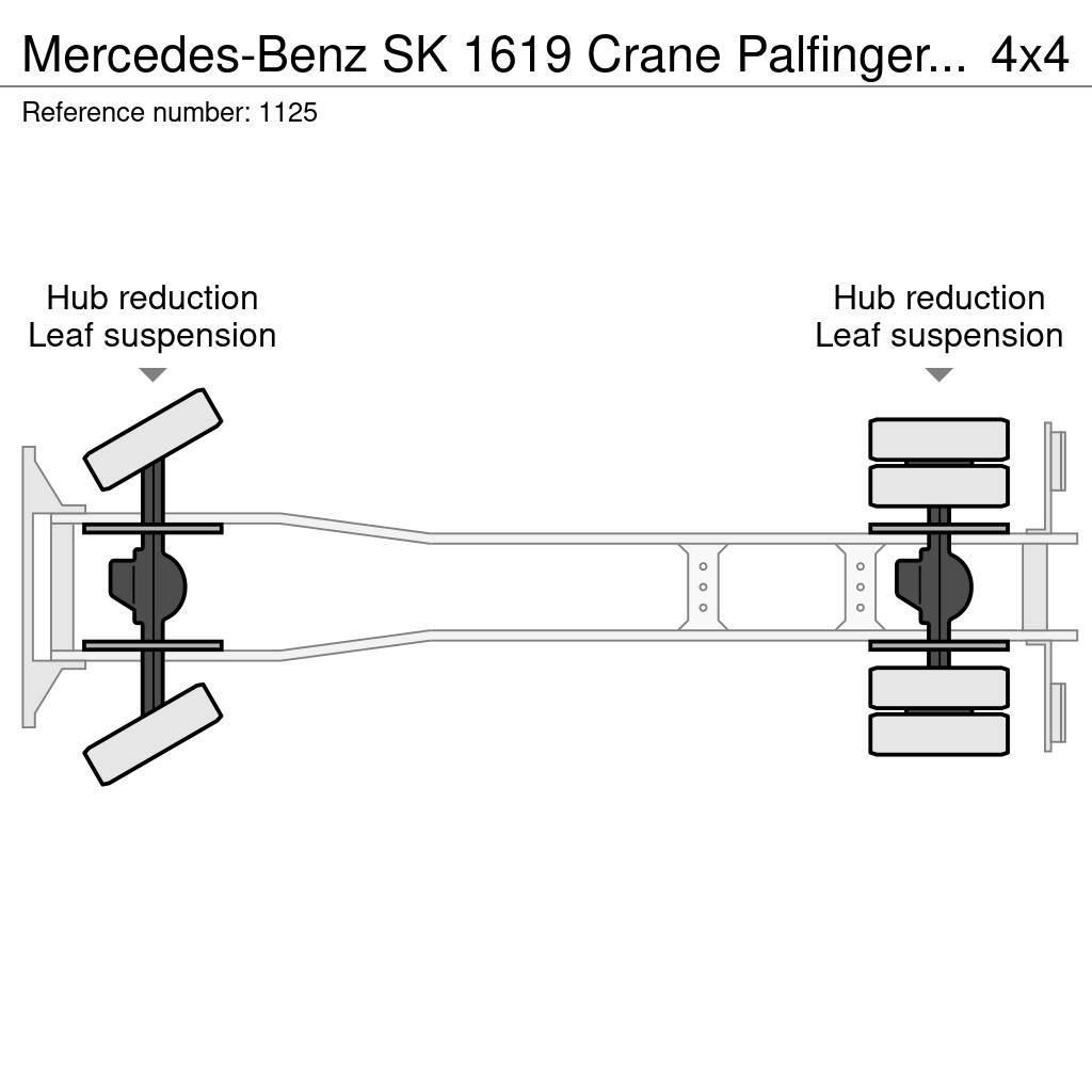 Mercedes-Benz SK 1619 Crane Palfinger PK17000LA Winch 4x4 V6 Big Univerzální terénní jeřáby