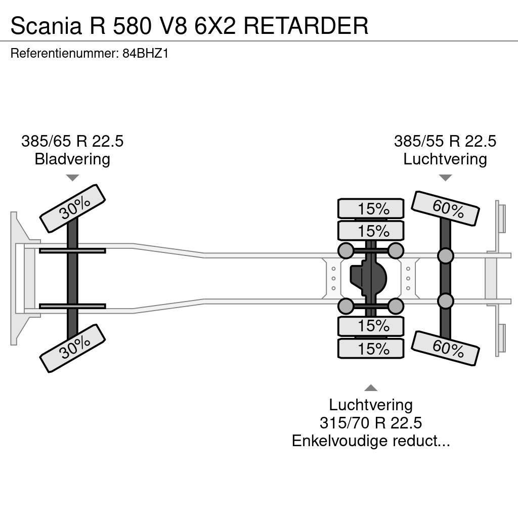 Scania R 580 V8 6X2 RETARDER Nákladní vozidlo bez nástavby