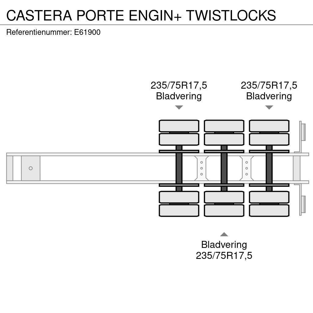 Castera PORTE ENGIN+ TWISTLOCKS Podvalníkové návěsy