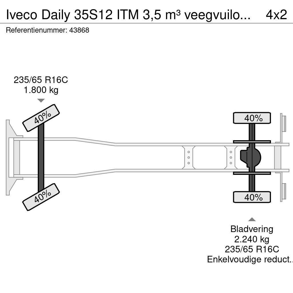 Iveco Daily 35S12 ITM 3,5 m³ veegvuilopbouw Popelářské vozy