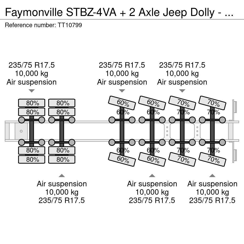 Faymonville STBZ-4VA + 2 Axle Jeep Dolly - 100 Ton GCW 5.0 Mtr Podvalníkové návěsy
