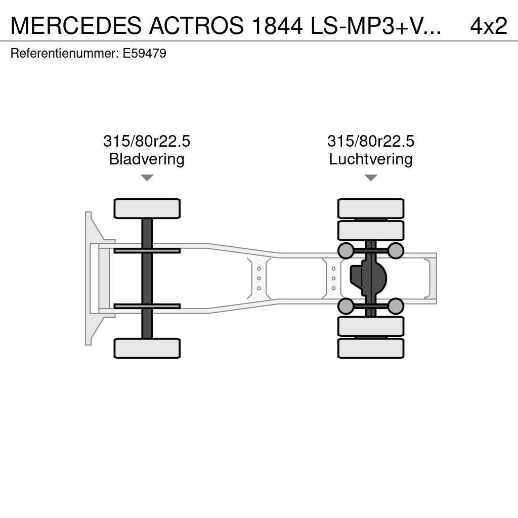Mercedes-Benz ACTROS 1844 LS-MP3+VOITH Tahače