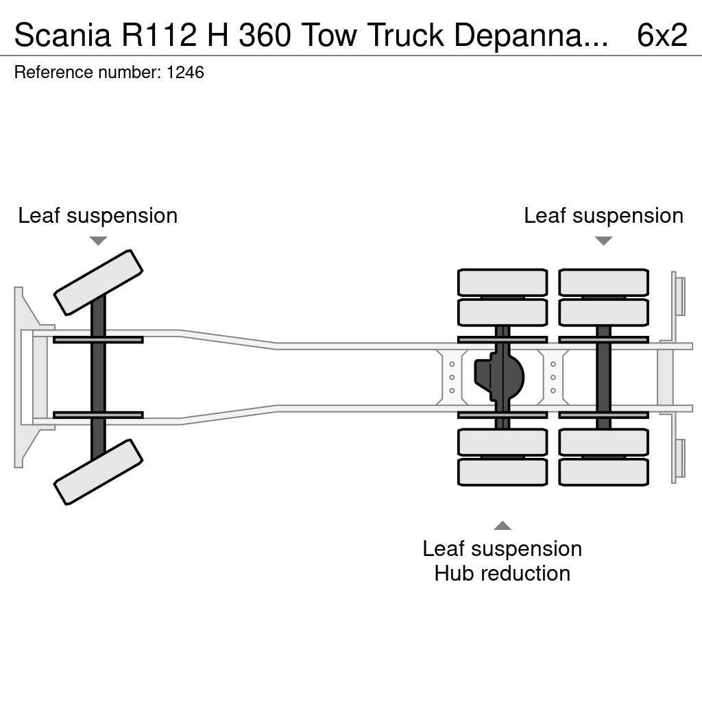 Scania R112 H 360 Tow Truck Depannage Crane Winch Remote Vyprošťovací vozidla