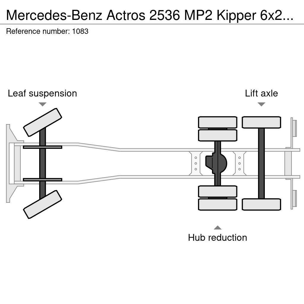 Mercedes-Benz Actros 2536 MP2 Kipper 6x2 V6 EPS Good Condition Ramenové nosiče kontejnerů
