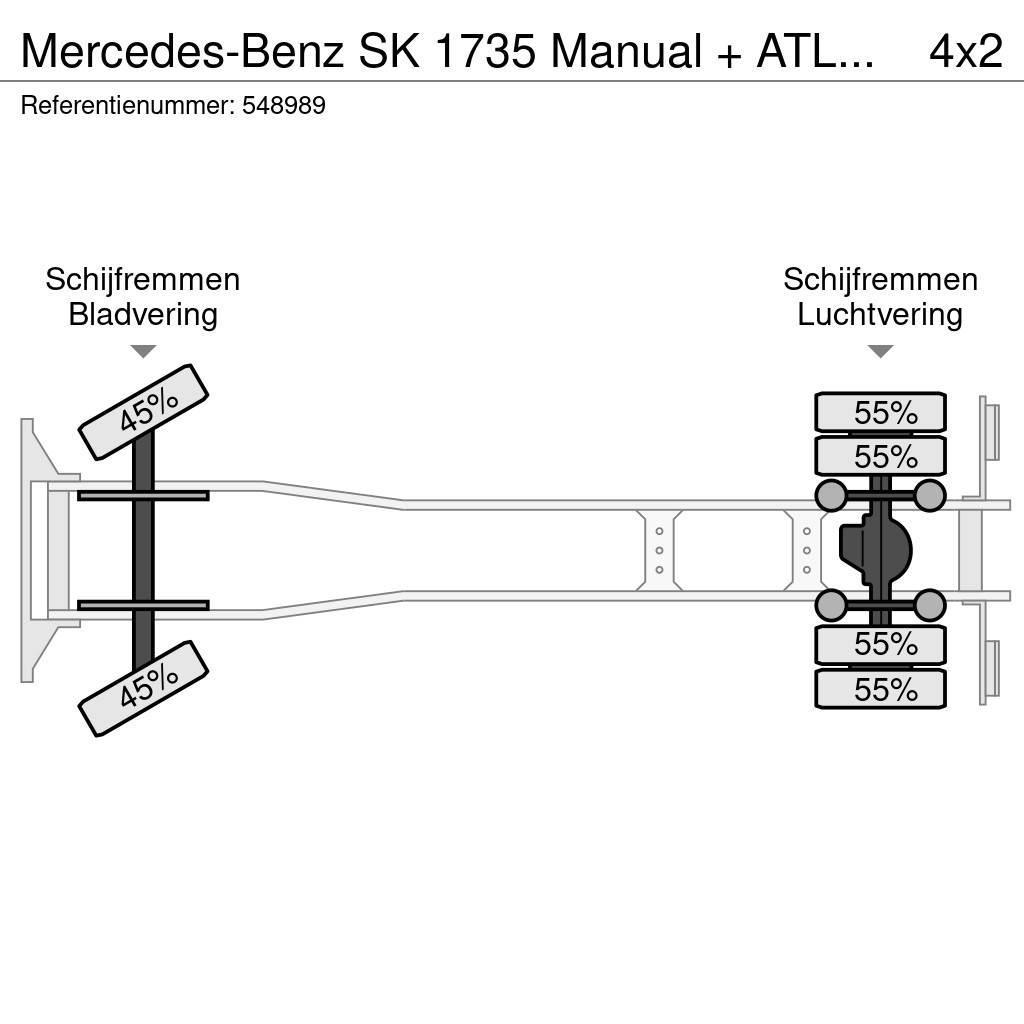 Mercedes-Benz SK 1735 Manual + ATLAS Crane + low KM + Euro 2 man Univerzální terénní jeřáby