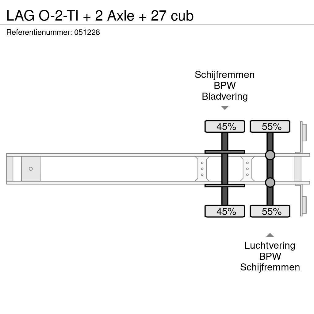 LAG O-2-TI + 2 Axle + 27 cub Sklápěcí návěsy