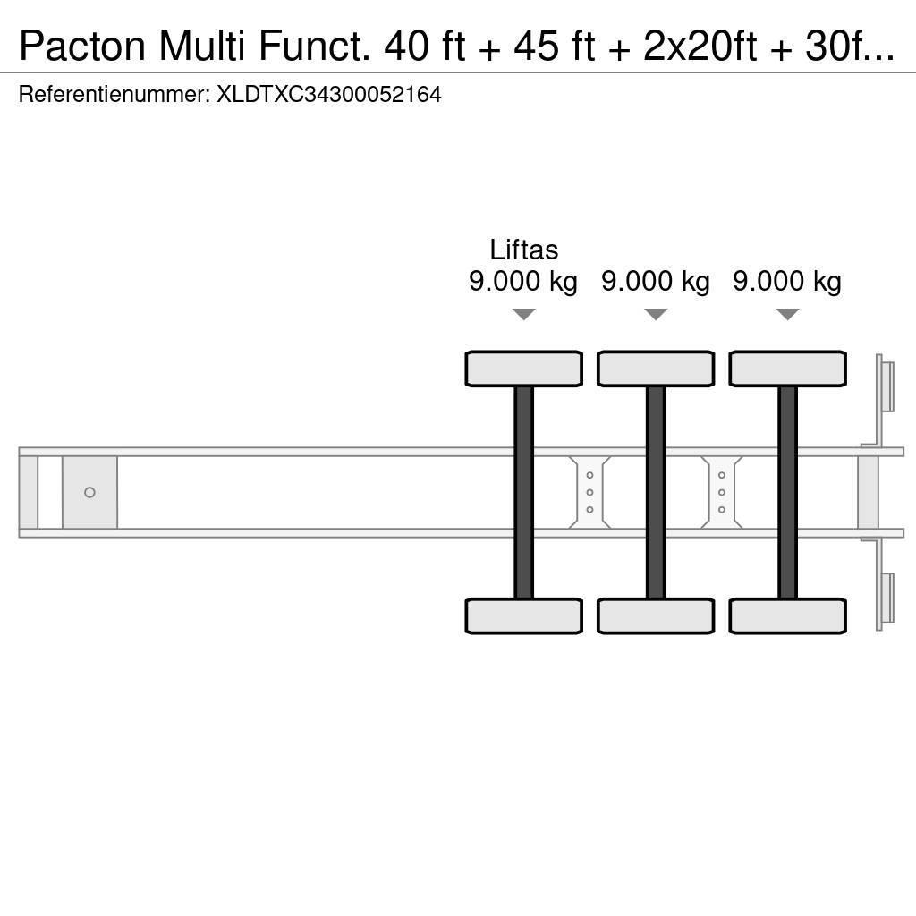 Pacton Multi Funct. 40 ft + 45 ft + 2x20ft + 30ft + High Kontejnerové návěsy
