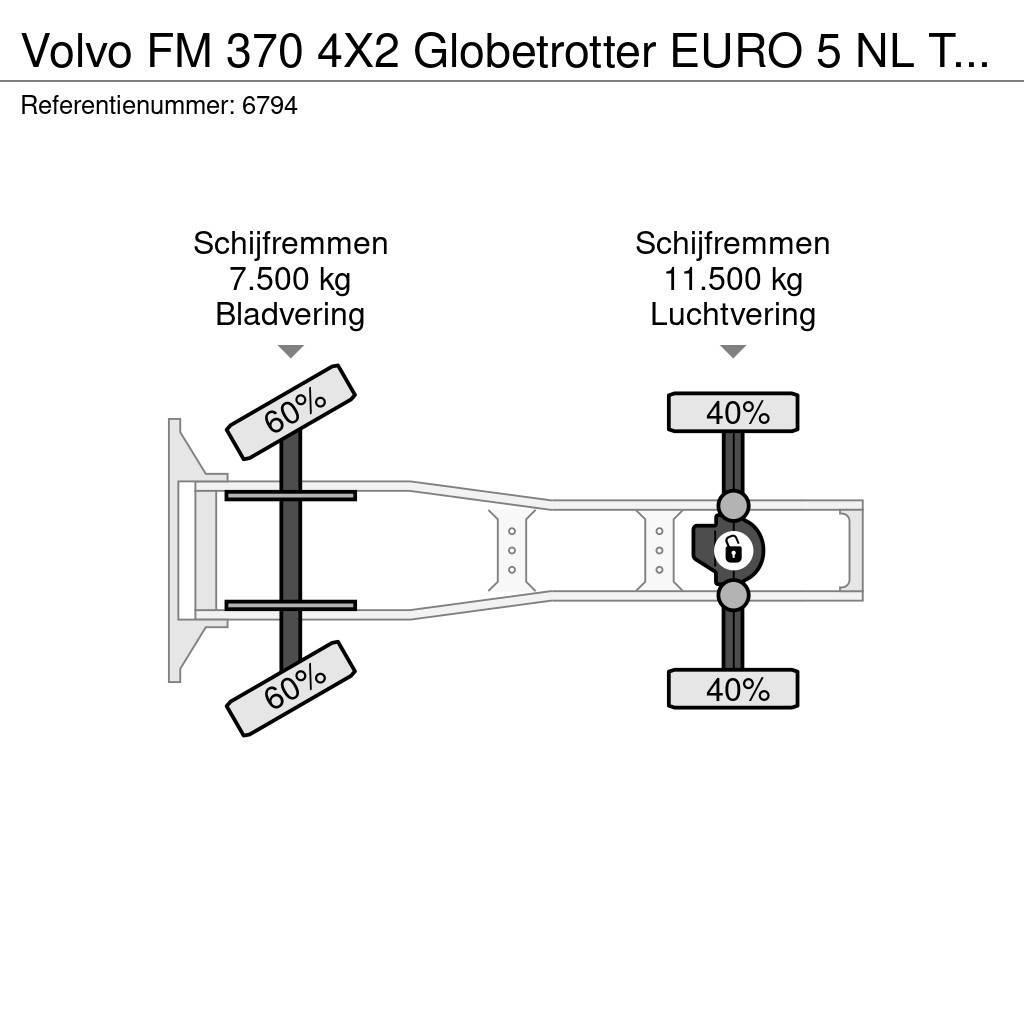 Volvo FM 370 4X2 Globetrotter EURO 5 NL Truck APK 09/202 Tahače